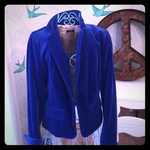 Electric Blue velvet jacket