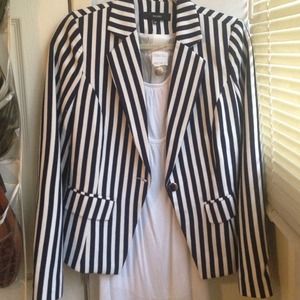 Navy blue striped blazer