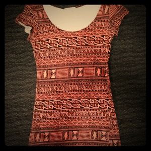 Aztec pattern slim dress