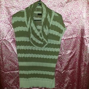 Green and white blouse