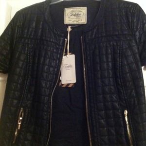 Black leather jacket