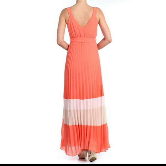 SOLD Pleated Maxi Dress - Picture 3 of 3