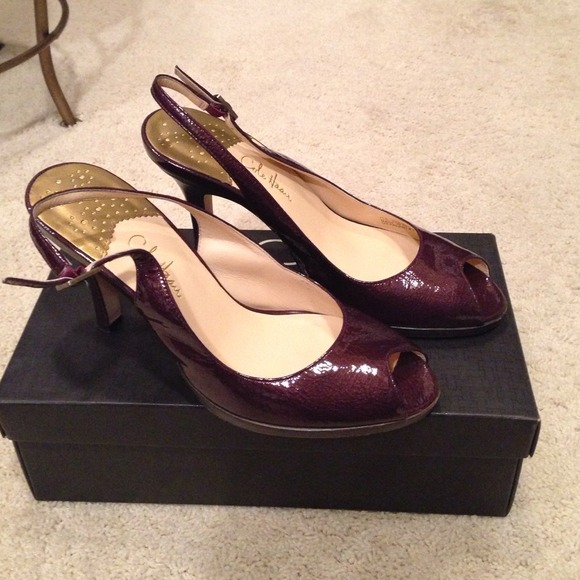 Cole Haan Air Carma patent purple slingbacks - Picture 1 of 4