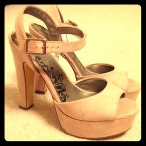 Brash taupe heels