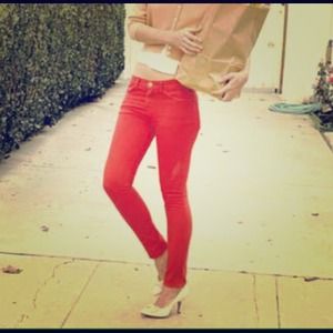 Current/Elliott cayenne stiletto skinny jeans 26