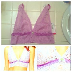 Cosmopolitan Eyelet bralette NWT Purple M