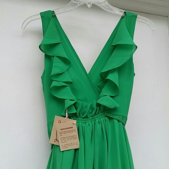 Ruffled Back Chiffon Dress - Picture 4 of 4