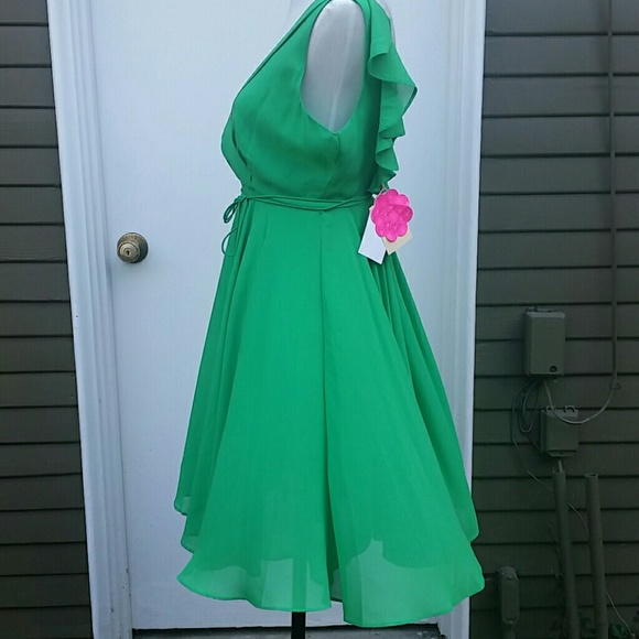 Ruffled Back Chiffon Dress - Picture 3 of 4