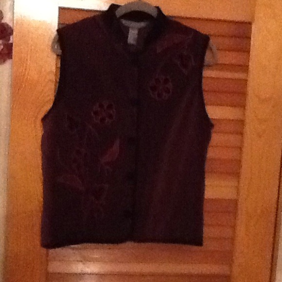 Faux suede vest