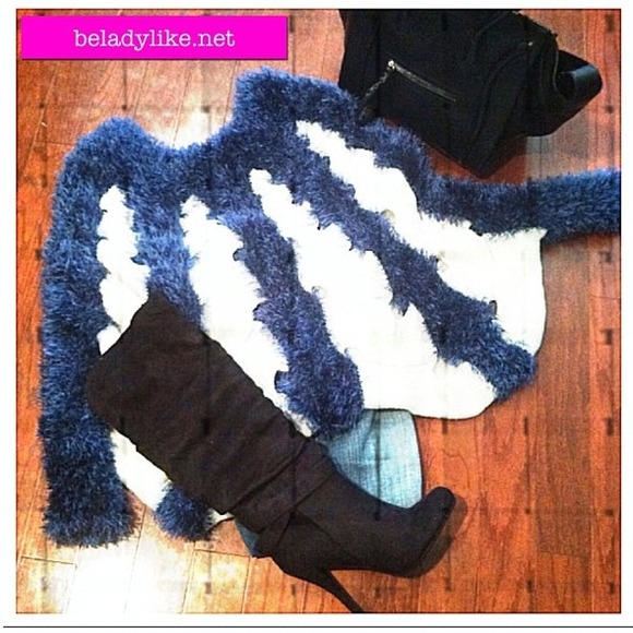Chunky Blue Sweater