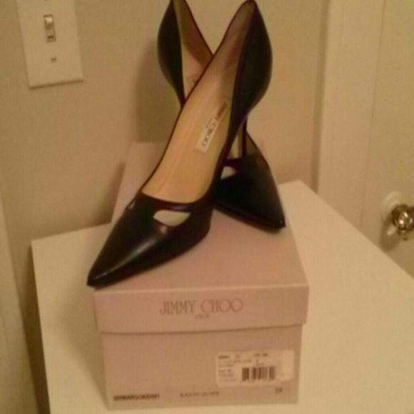 Black leather Jimmy Choo