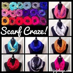 Scarves - $10 each. 3 for $25. 5 for $40