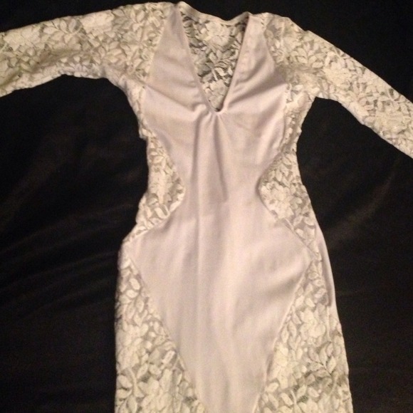 White dress with sheer