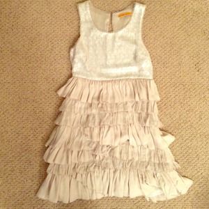 Sequin and ruffle Alice and Olivia dress