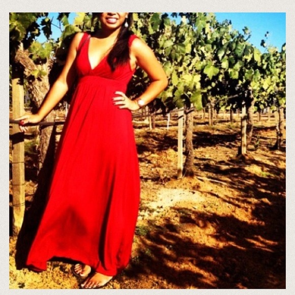 Rust maxi dress