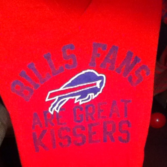 Buffalo bills v neck from pink