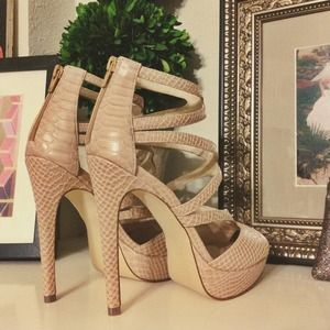 Shoes - Snakeskin Gladiator Heels Shoes - Snakeskin Gladiator Heels