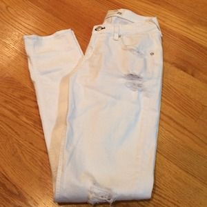 RESERVED - Rag and bone dash destroyed white pants