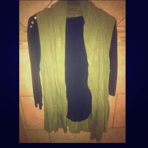 Sleeveless open front cardigan