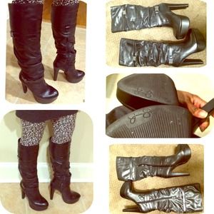 Jessica Simpson platform knee high boots