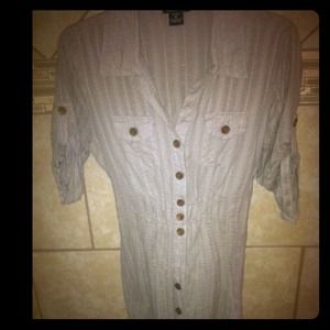Button down gray top