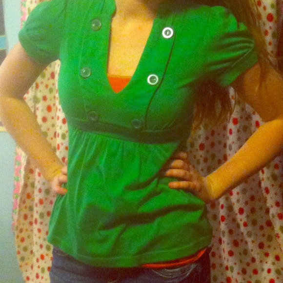 Green dress top