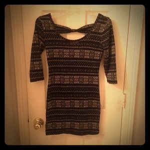 Fair isle print sweater dress