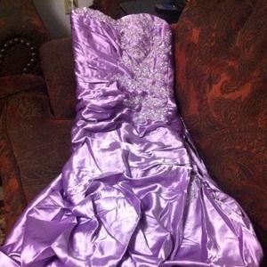 Long purple color dress Brand new