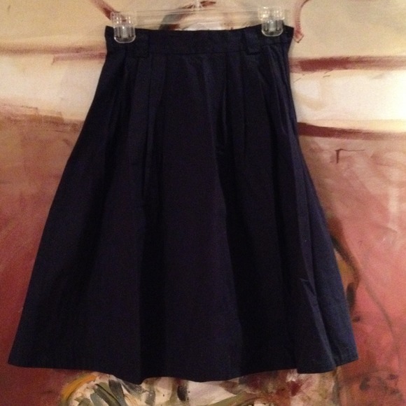 H&M Navy Cotton Full Skirt
