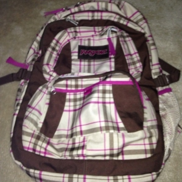 Jansport backpack in plaid
