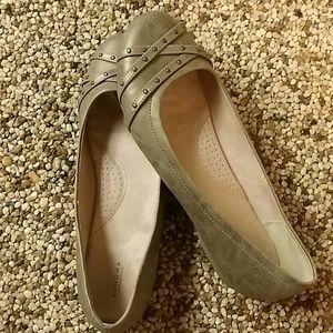 Pewter/Bronze flats...worn once