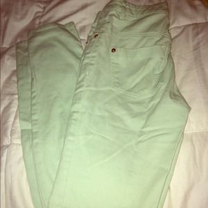 H&M mint skinny jeans