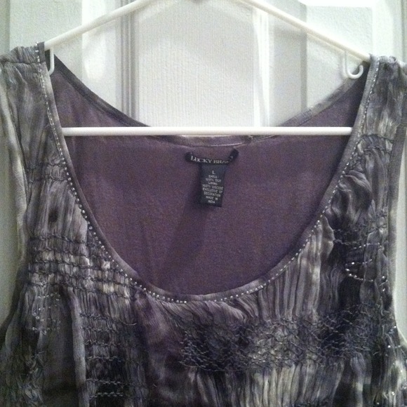 Sexy grey tie dye top, LUCKY BRAND - Picture 3 of 3