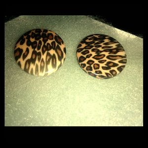Leopard Post Earrings