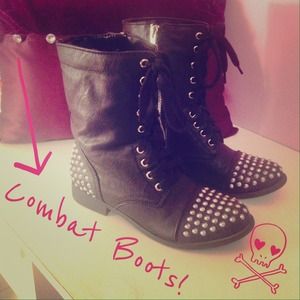 Spiked combat boots! 💜