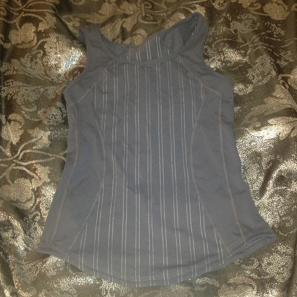 Lululemon grey and pinstriped tank top