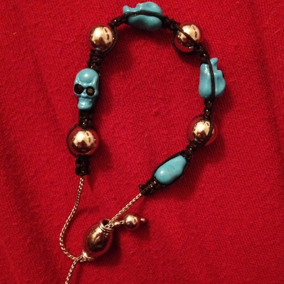 Turquoise skull bracelet