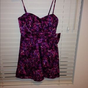 Purple floral housewife dress