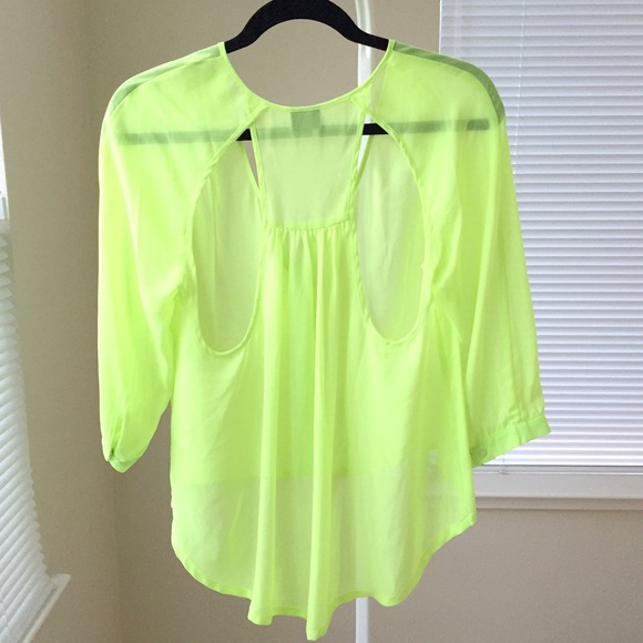Urban Outfitters Tops - *Like NEW* sparkle & fade neon chiffon top Urban Outfitters Tops - *Like NEW* sparkle & fade neon chiffon top