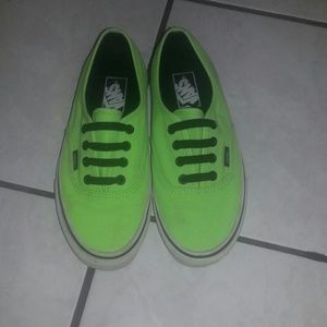 Vans neon green shoes