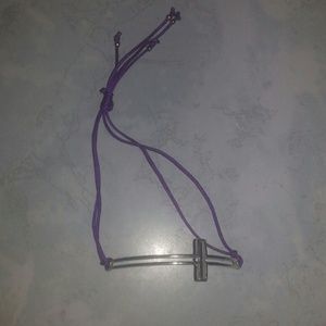 Charming Charlie purple cross bracelet.