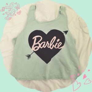 Tiffany blue crop top with a lovely bow on back