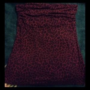 Express Leopard Print Tube Top