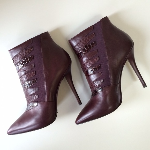 Brian Atwood Boots - 🍀B Brian Atwood || DURIS Wine Leather Booties