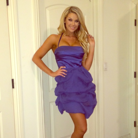 Reserved ! blue "Carrie" party dress by BEBE