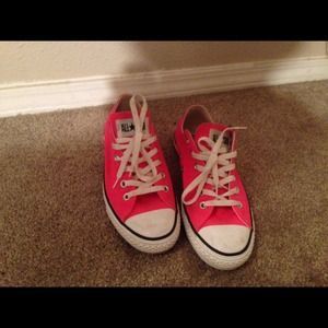 Converse Shoes - Neon Pink Converse Low Tops. Converse Shoes - Neon Pink Converse Low Tops.