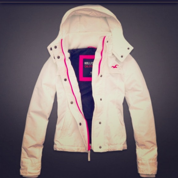 Hollister white jacket