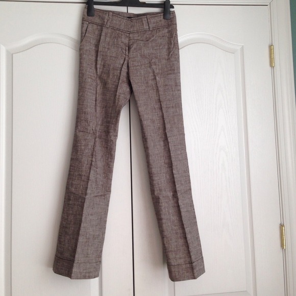 Brown linen pants