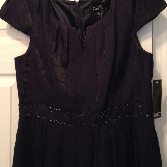 Navy Blue Cocktail Dress with beading - REDUCED!
