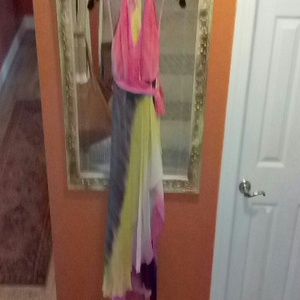 Silk Ombre halter dress